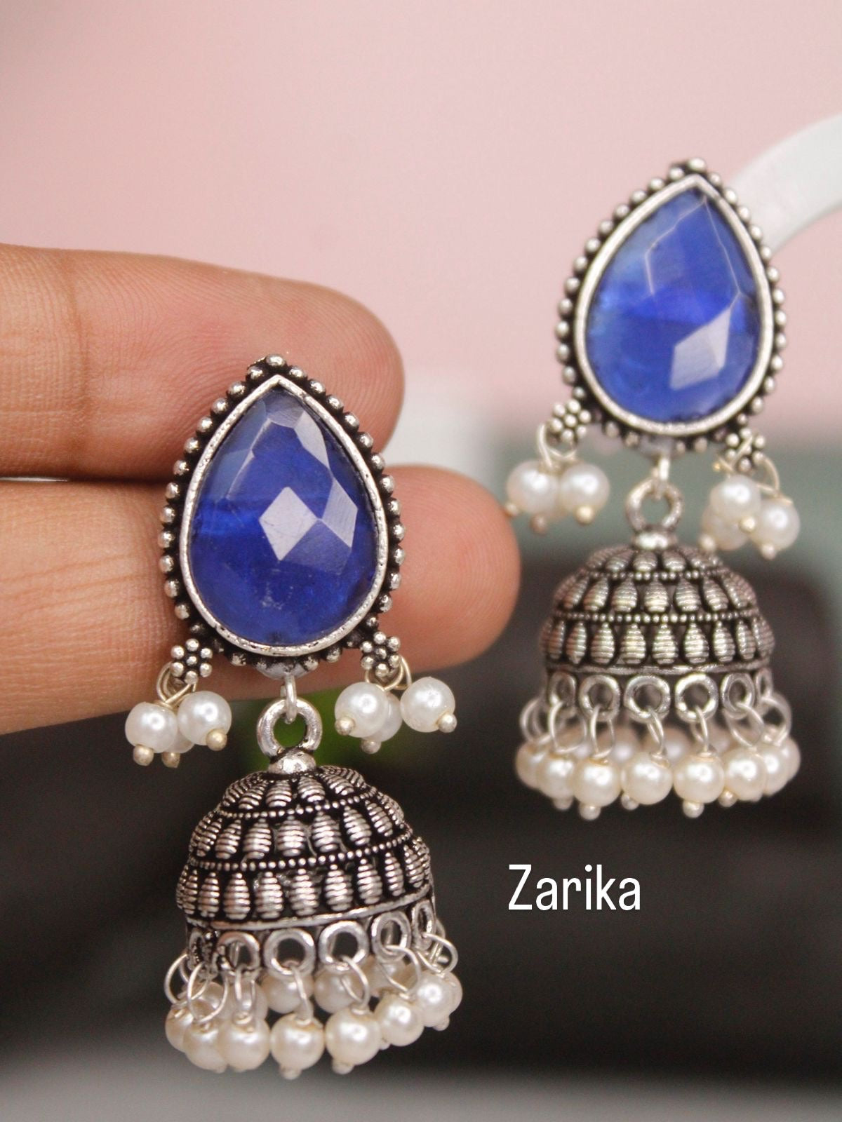 Monalisa Stone Jhumki Earrings
