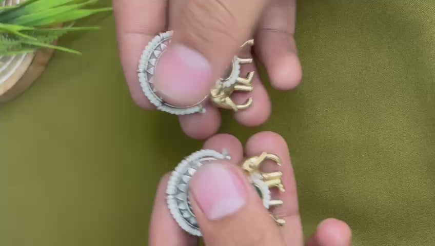 Monalisa Stone Jhumki Earrings